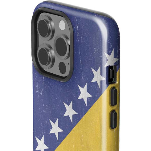 Bosnia and Herzegovina Flag Distressed iPhone 14 Pro Impact Case